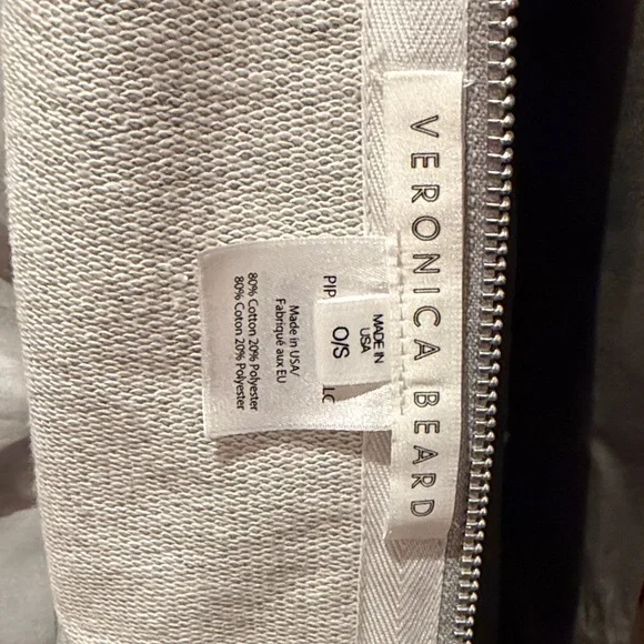 Veronica Beard army blazer with zip-in grey hoodie dickie, size 8 - Picture 12 of 12